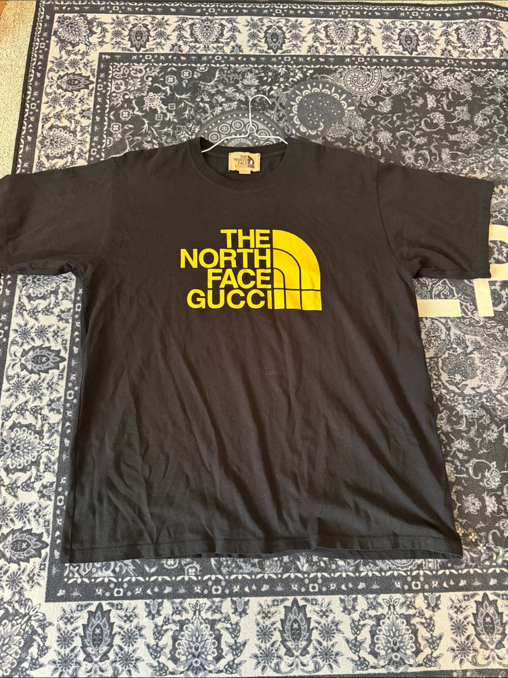 The North Face Black Tee with Multicolor Embroidered Logo